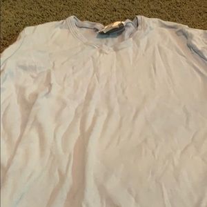 Maternity short sleeve blue shirt